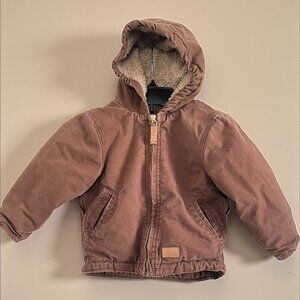 Schmidt Workwear Toddler 3T Hooded Brown Heavy Canvas Chore Coat Jacket